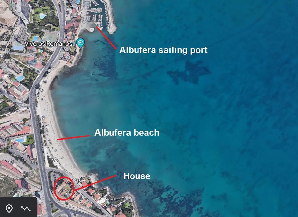 Great Villa, Sea Views, 20 Secs Walk To The Beach, Bbq, 9 People, 5 Mins Car From Alicante City Center, Sailing Club 3 Mins Walk Bagian luar foto